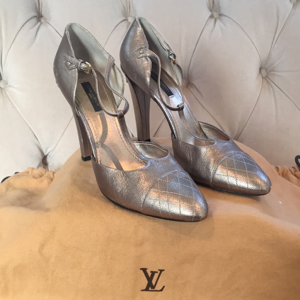 Louis Vuitton T strap heels